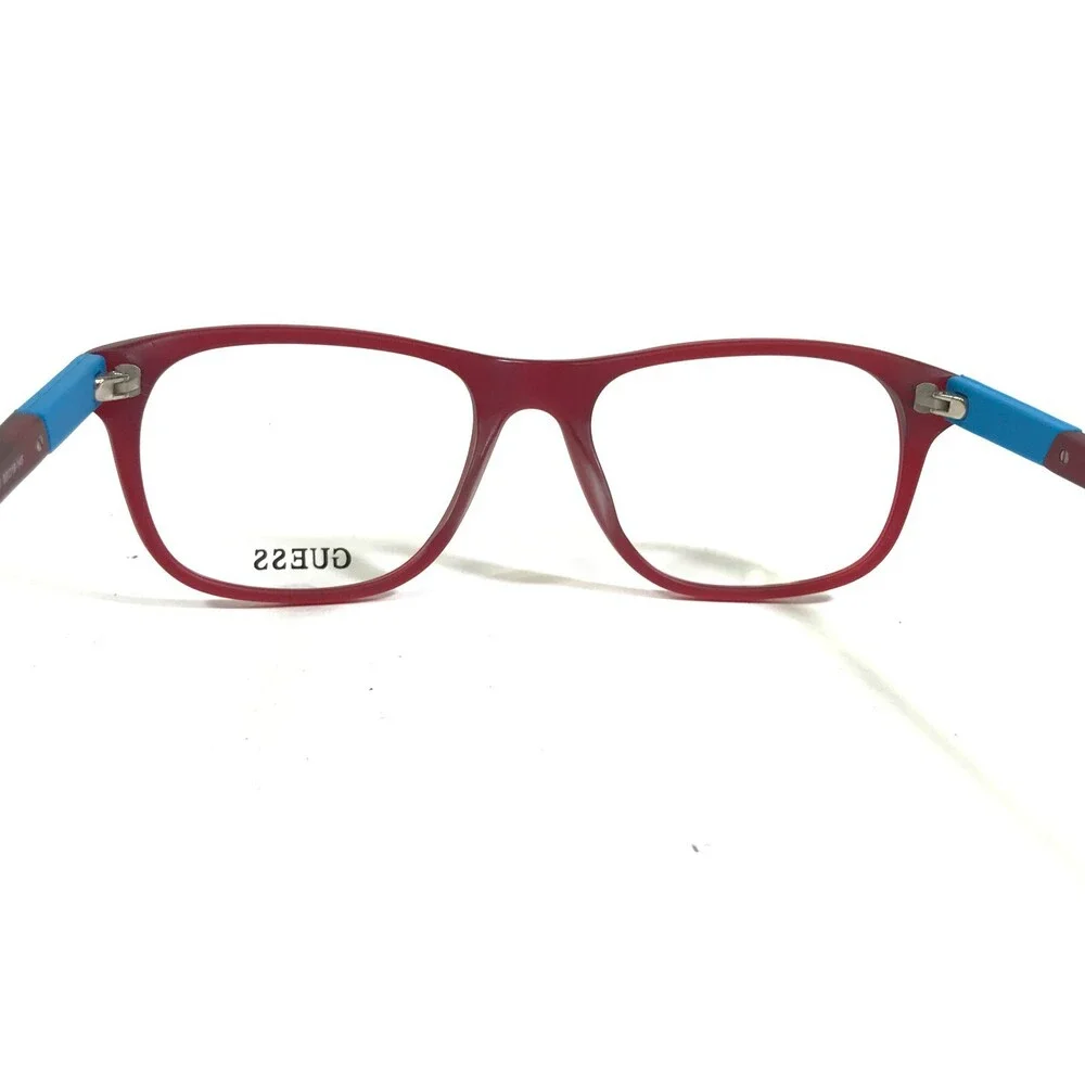 Guess Eyeglasses Frames GU1866 070 Blue Matte Red Square Full Rim 53-18-145